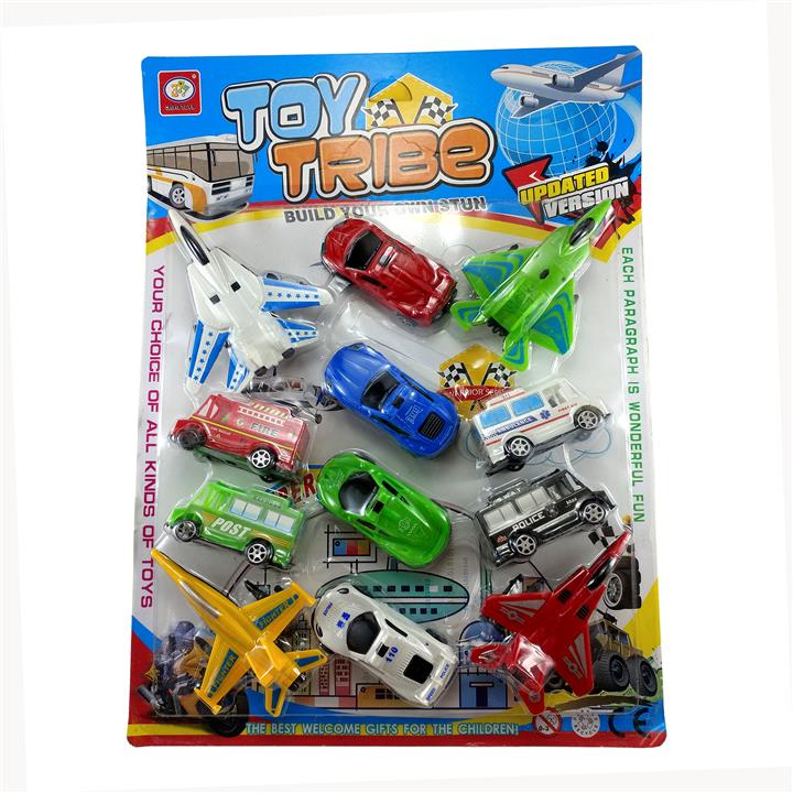 ماشین بازی مدل toy tribe مجموعه 12 عددی